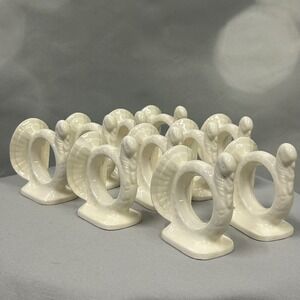 Vintage (marked 11-75) turkey napkin rings (10 in‎ lot)